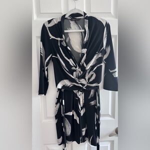 BCBGMaxAzria Monochrome Artistic Dress
